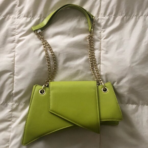 Designer Luxury Lemon Lime Yellow Green Mini Bag Chain Shoulder Crossbody Strap - Picture 1 of 10